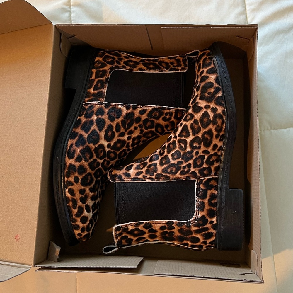 Clark’s leopard print boots